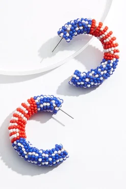 Cato Americana Seed Bead Hoop Earrings> Earrings