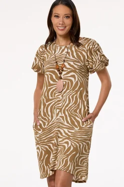 Cato Animal Bubble Sleeve T- Shirt Dress><noscript><img width=