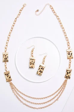 Cato Animal Faux Fur Chain Necklace Set> Necklaces|Sets