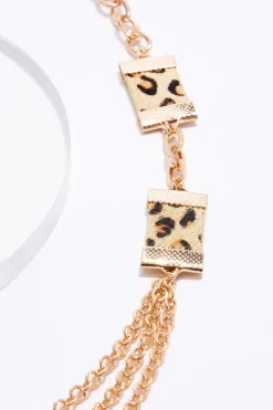 Cato Animal Faux Fur Chain Necklace Set><noscript><img width=