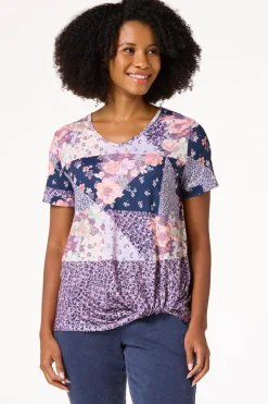 Cato Animal Floral Top> Athleisure|Tops
