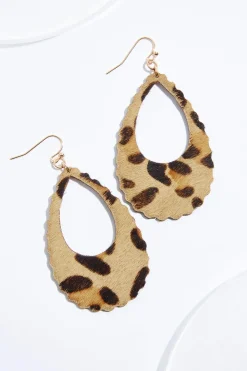 Cato Animal Fur Tear Earrings> Earrings