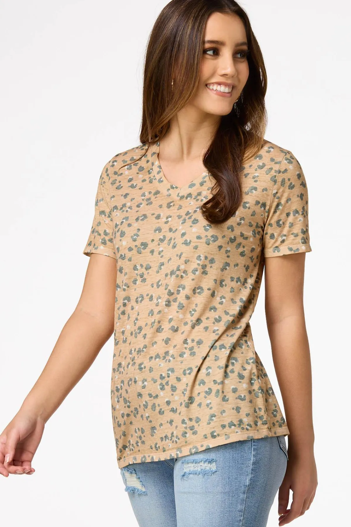 Cato Animal Print Tee> Tops