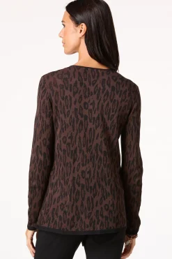 Cato Animal Print Waterfall Cardigan> Sweaters