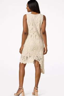 Cato Asymmetrical Crochet Dress> Dresses