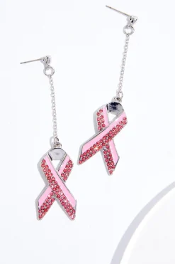 Cato Awareness Ribbon Linear Earrings> Earrings