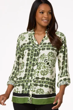 Cato Aztec Button Down Shirt> Tops