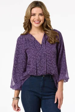 Cato Balloon Sleeve Poet Top><noscript><img width=