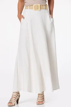 Cato Belted Linen Maxi Skirt> Skirts