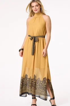 Cato Belted Mock Neck Dress> Dresses