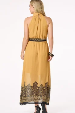 Cato Belted Mock Neck Dress><noscript><img width=
