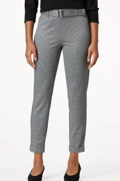 Cato Belted Textured Print Slim Pants> Pants