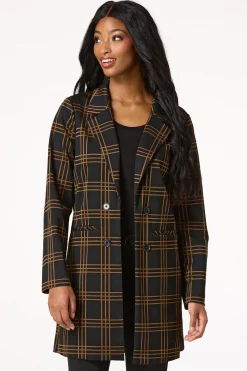 Cato Black Check Topper> Jackets & Vests