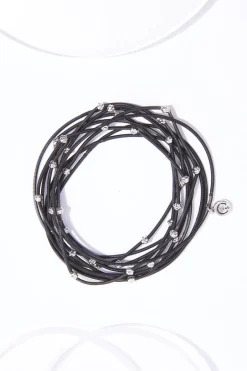 Cato Black Guitar String Bracelet Set> Bracelets