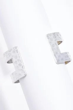 Cato Black Stone Silver Cuff Bracelet><noscript><img width=