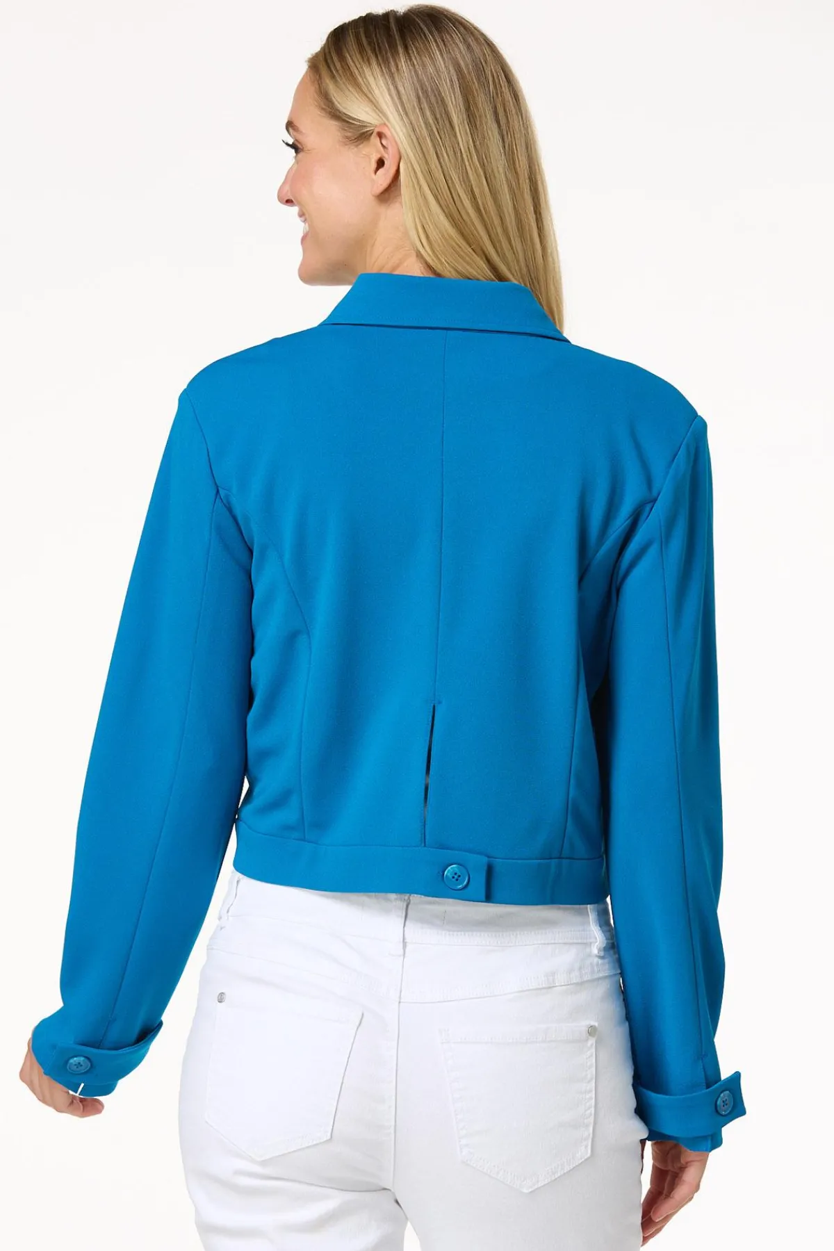 Cato Blue Cropped Jacket> Suiting|Jackets & Vests