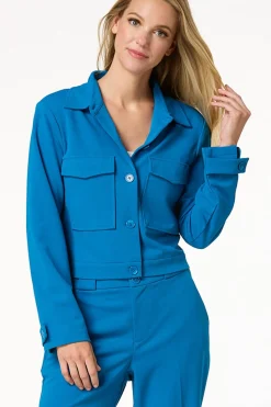 Cato Blue Cropped Jacket><noscript><img width=