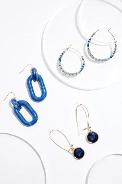 Cato Blue Multi Earring Set> Earrings