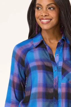 Cato Blue Plaid Shirt><noscript><img width=