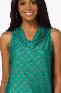 Cato Border Print Cowl Neck Tank><noscript><img width=