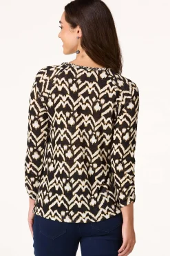 Cato Braided Trim Hacci Top> Tops