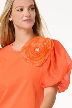 Cato Bubble Sleeve Rosette Top><noscript><img width=