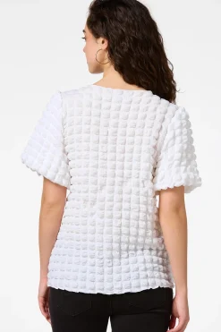 Cato Bubble Textured Top> Tops