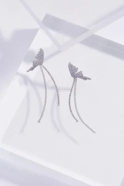 Cato Butterfly Wing Tassel Earrings> Earrings