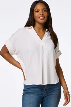Cato Button Back Linen Shirt> Tops