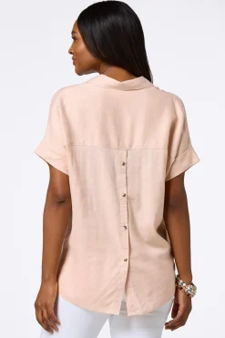 Cato Button Back Linen Shirt><noscript><img width=