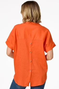 Cato Button Back Linen Shirt><noscript><img width=