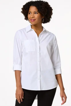 Cato Button Down Poplin Shirt> Tops