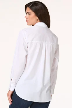 Cato Button Down Poplin Tunic> Tops