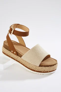 Cato Canvas Band Flatform Wedge Sandals> Sandals