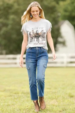 Cato Cargo Pocket Ankle Jeans> Jeans
