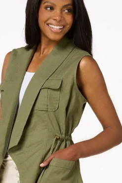 Cato Cargo Twill Vest><noscript><img width=