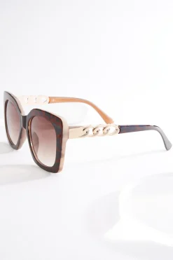 Cato Chain Arm Tortoise Sunglasses> Sunglasses
