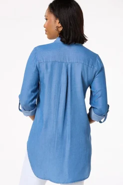Cato Chambray Button Down Shirt> Tops