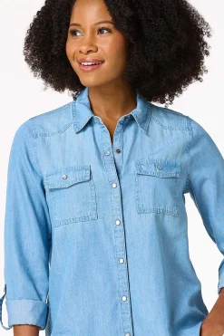 Cato Chambray Clear Button Shirt><noscript><img width=