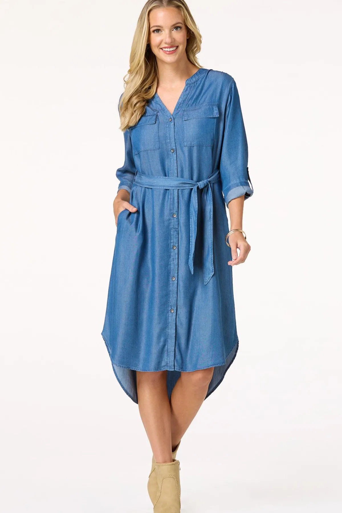 Cato Chambray Shirt Dress> Dresses