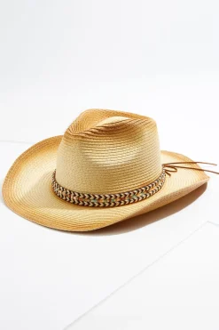 Cato Chevron Band Straw Western Hat> Hats & Hair