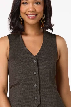 Cato Chevron Structured Vest><noscript><img width=