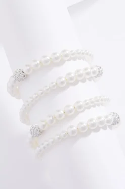 Cato Chunky Pearl Coil Bracelet> Social Occasion|Bracelets