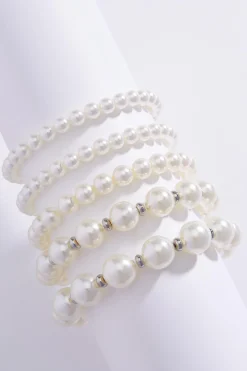 Cato Chunky Pearl Stretch Bracelet Set> Social Occasion|Bracelets