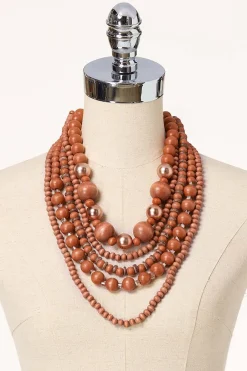 Cato Chunky Wood Ball Necklace> Necklaces