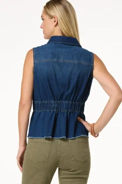 Cato Cinched Denim Vest> Jackets & Vests|Jeans