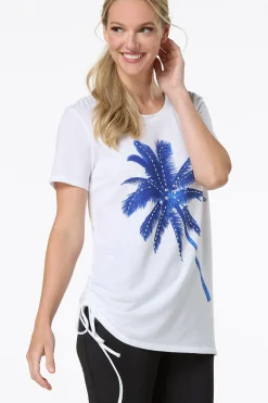 Cato Cinched Palm Tree Tee><noscript><img width=