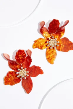 Cato Clip- On Flower Earrings> Earrings