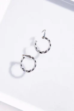 Cato Clip- On Textured Hoop Earrings> Earrings