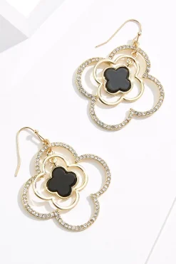 Cato Clover Halo Earrings> Earrings